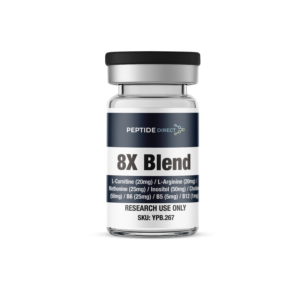 8X Blend L-Carnitine (20mg) / L-Arginine (20mg) / Methonine (25mg) / Inositol (50mg) / Choline (50mg) / B6 (25mg) / B5 (5mg) / B12 (1mg)